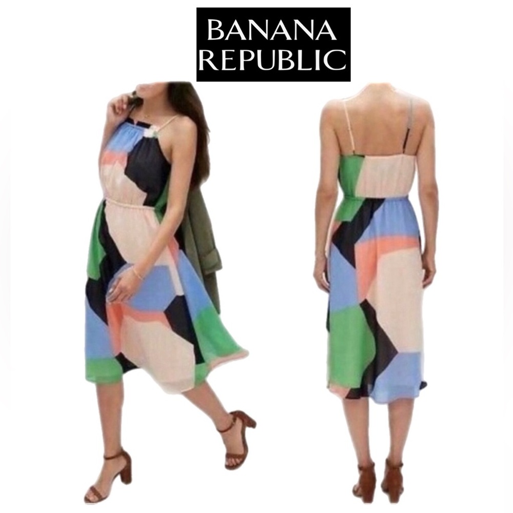 BANANA REPUBLIC Kaleidoscope Geometric Women's Dress Multicolor Size Small